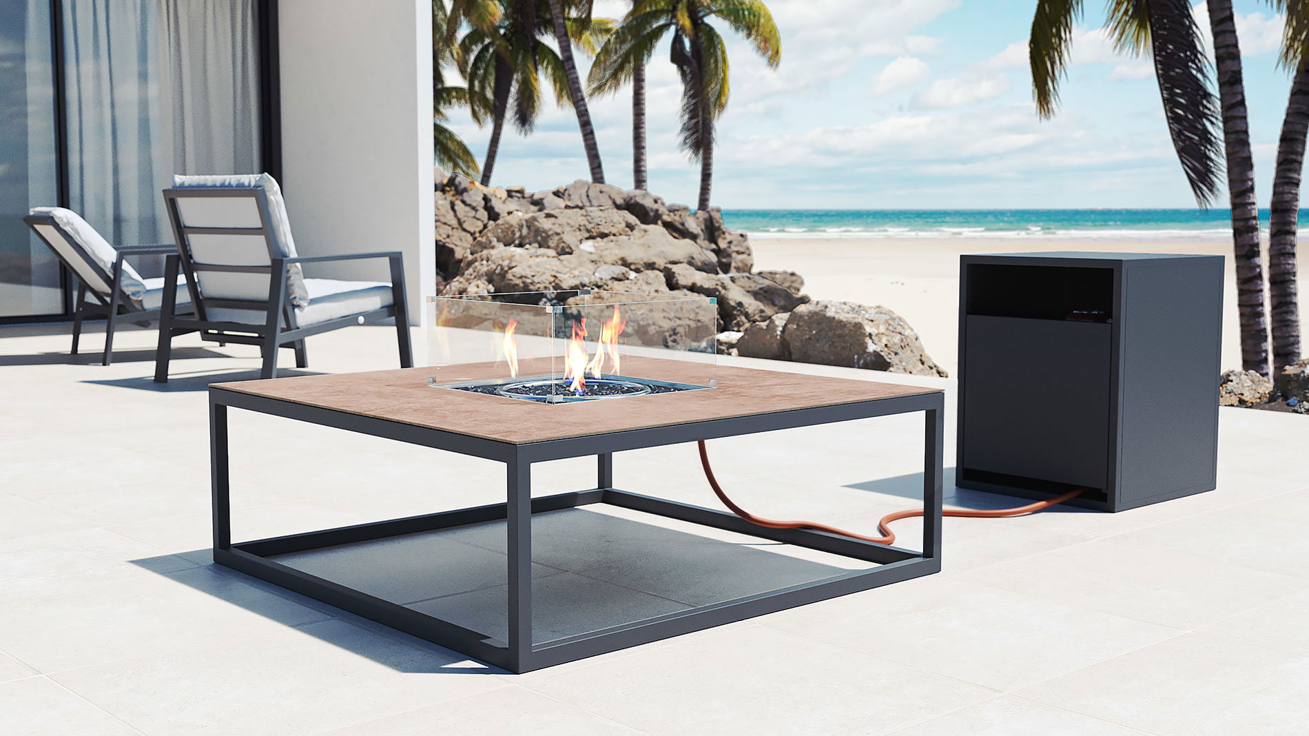 Athena M mit Feuertisch Condor 50 mbar