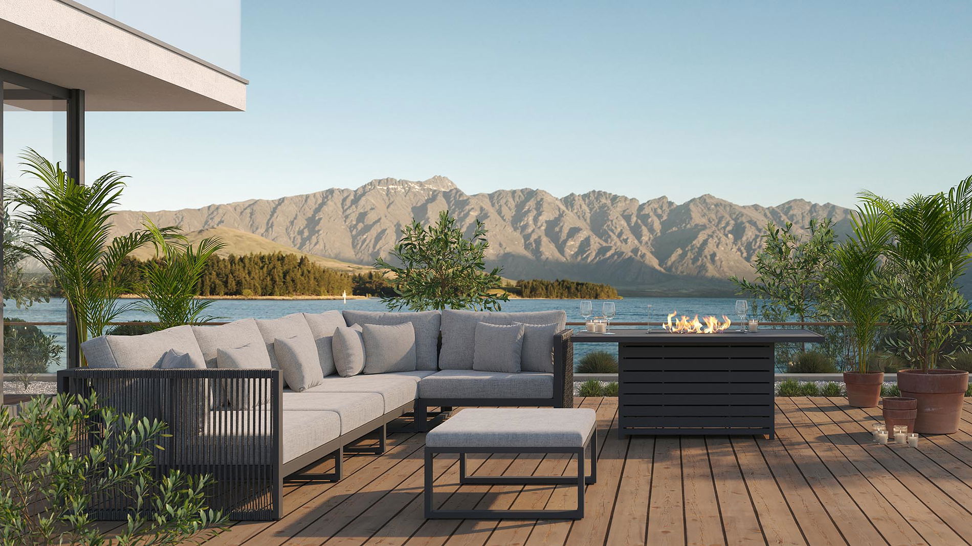 Matteo Rope Corner mit Feuertisch