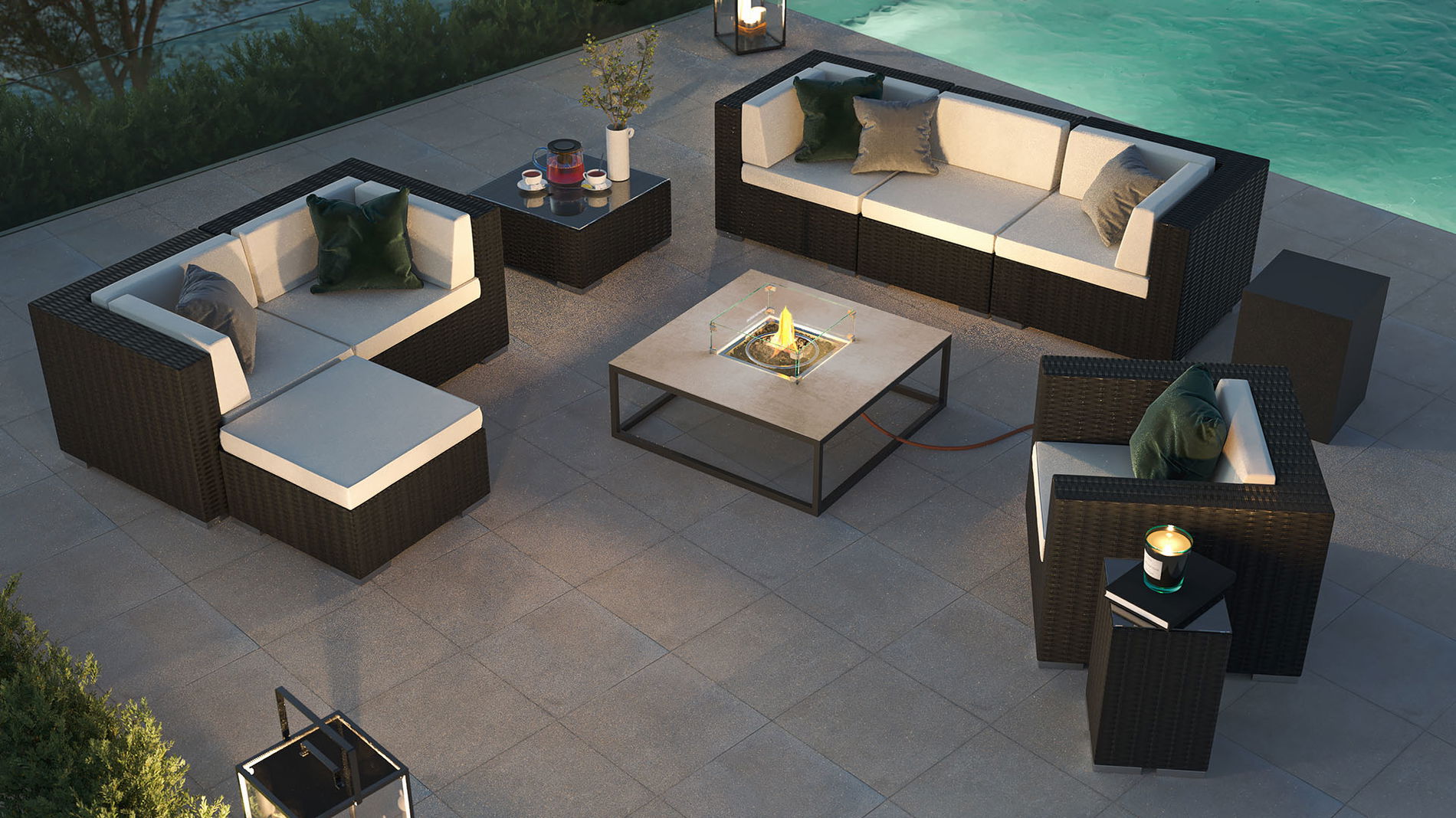 Athena L mit Feuertisch Condor 50 mbar