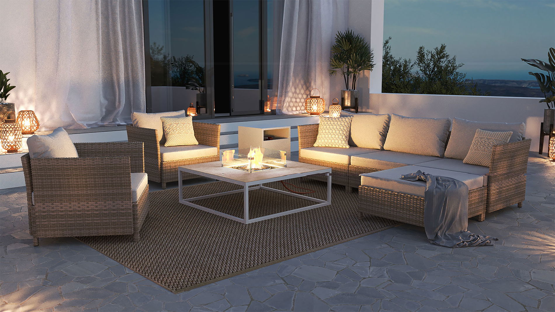 Kalahari M mit Feuertisch Condor 50 mbar