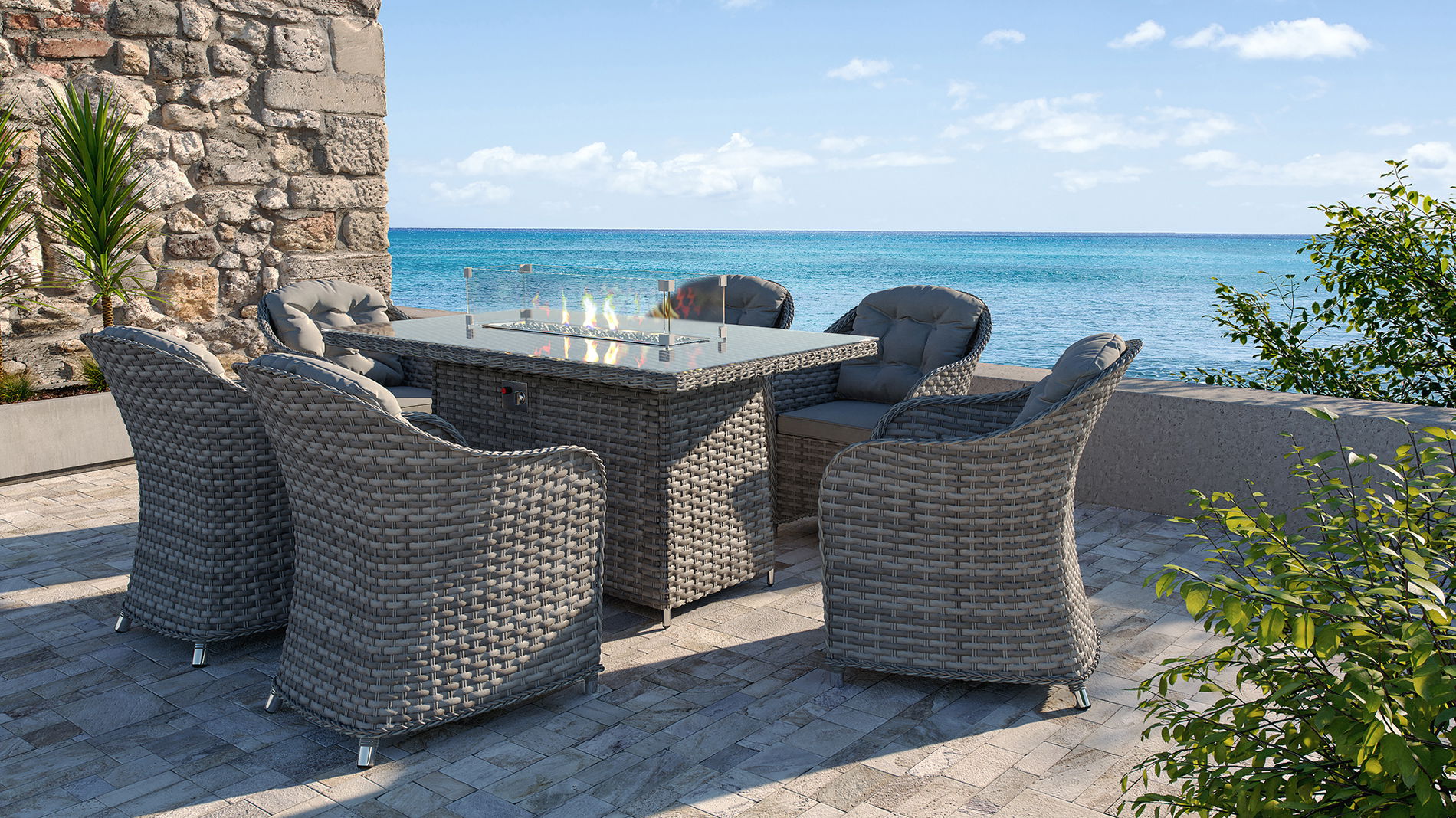 Velia L mit Feuertisch