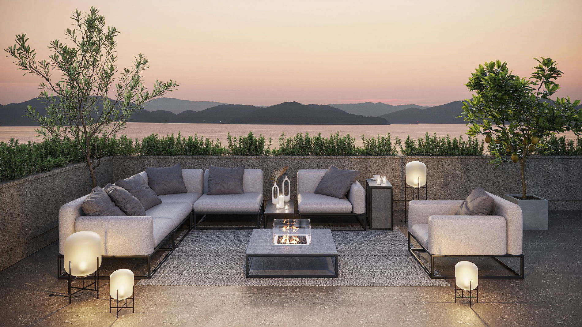 Soyo L mit Feuertisch