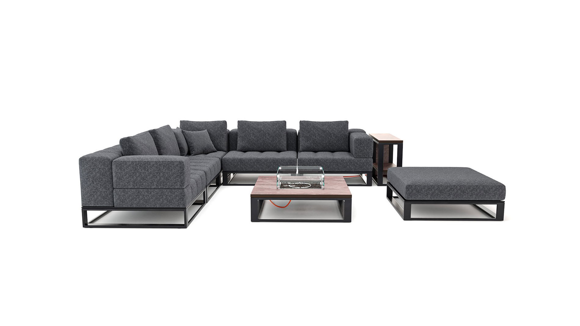 Stripe L mit Feuertisch