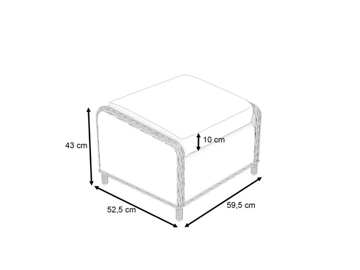 Produktabmessungen - Barola Hocker 2er Set