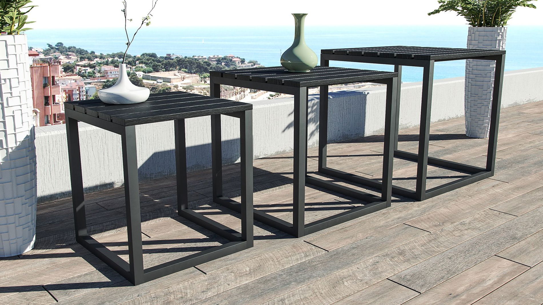 3 Beistelltische im Set