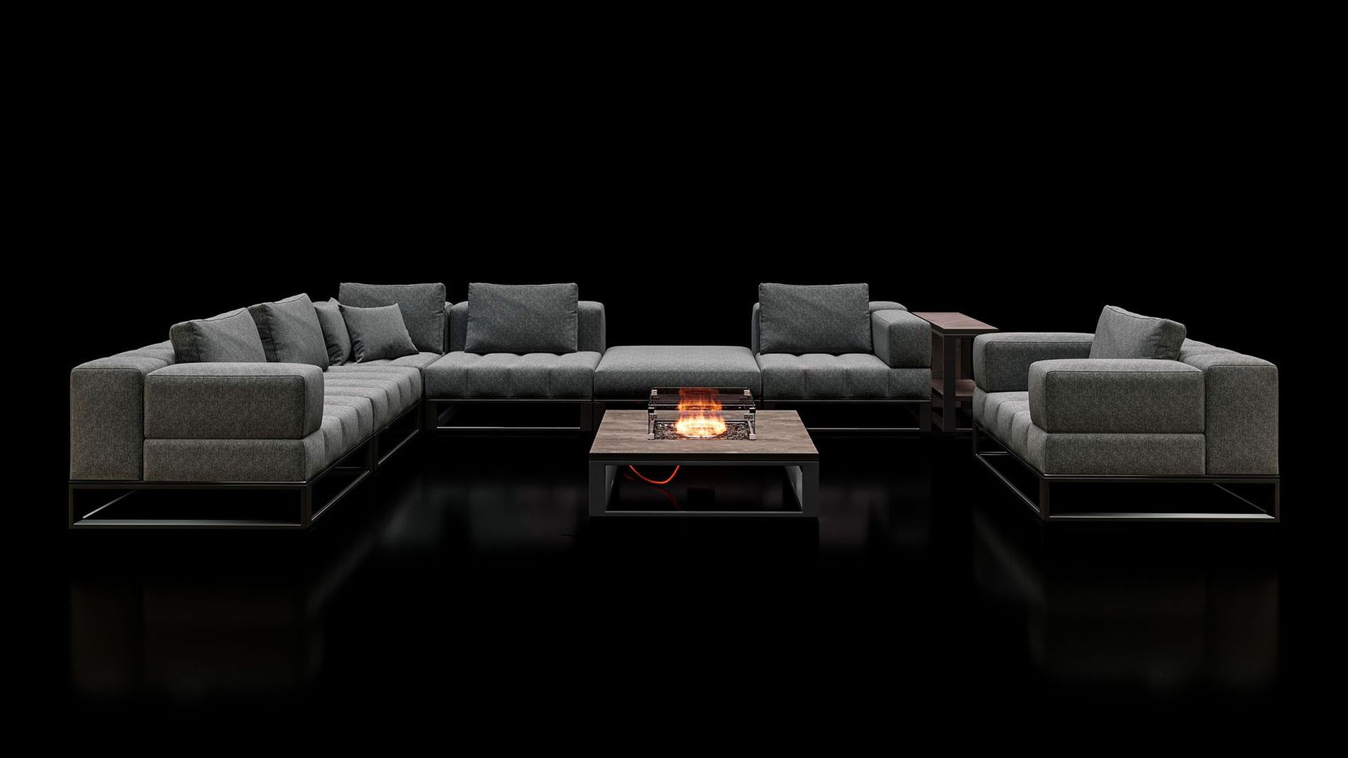 Stripe XL mit Feuertisch