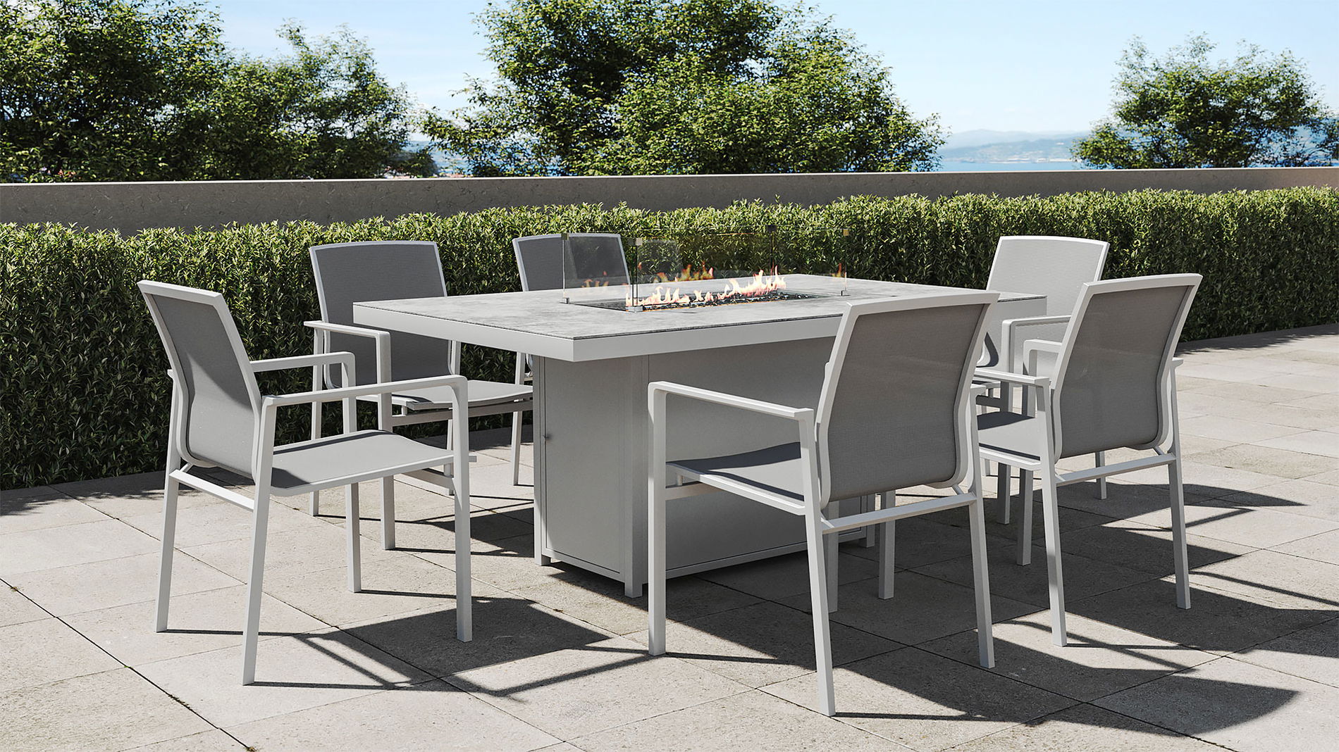 Mali Dining L mit Feuertisch