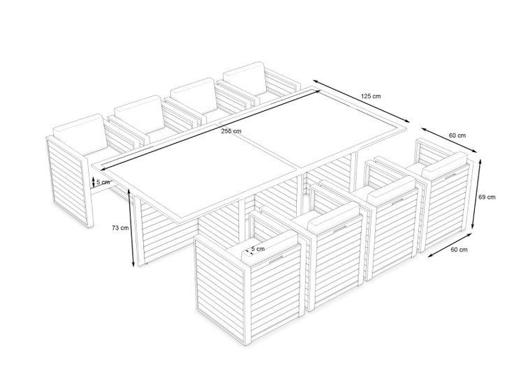Produktabmessungen - RN-2 Dining XL