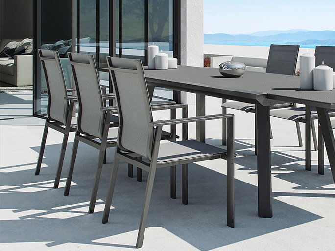 Textilene Hellgrau Detail