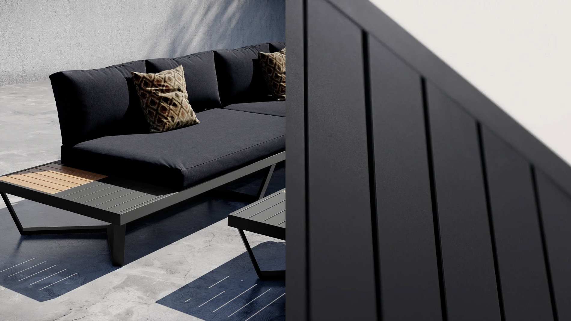 Aluminium Anthrazit Nahaufnahme