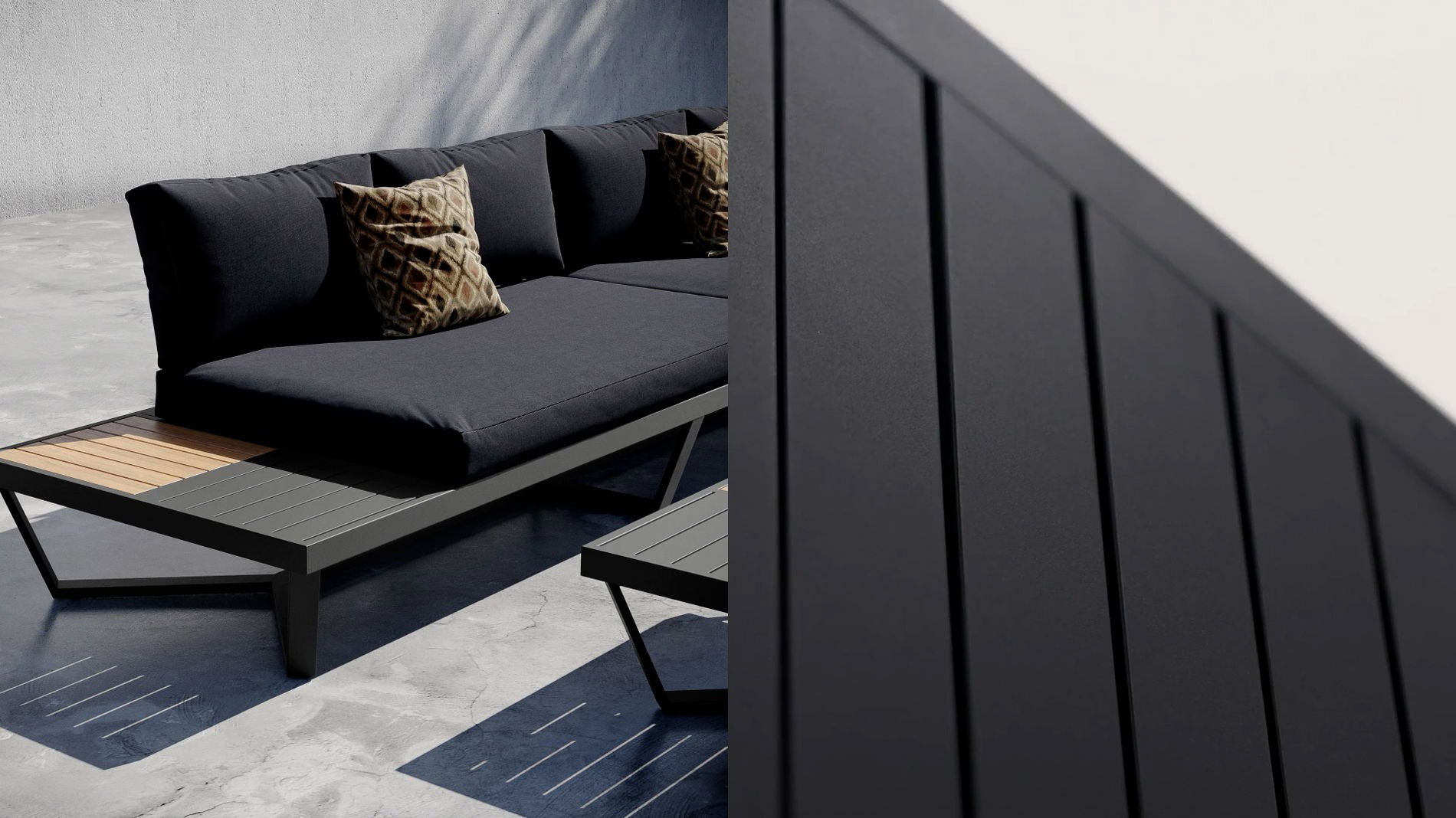 Aluminium Holzoptik Eiche (Dunkel) Inszeniert