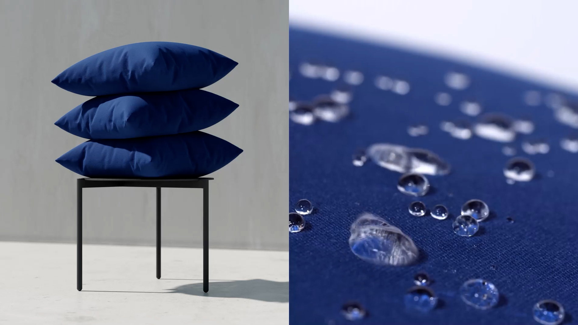 Bezugsstoff Blau Nahaufnahme