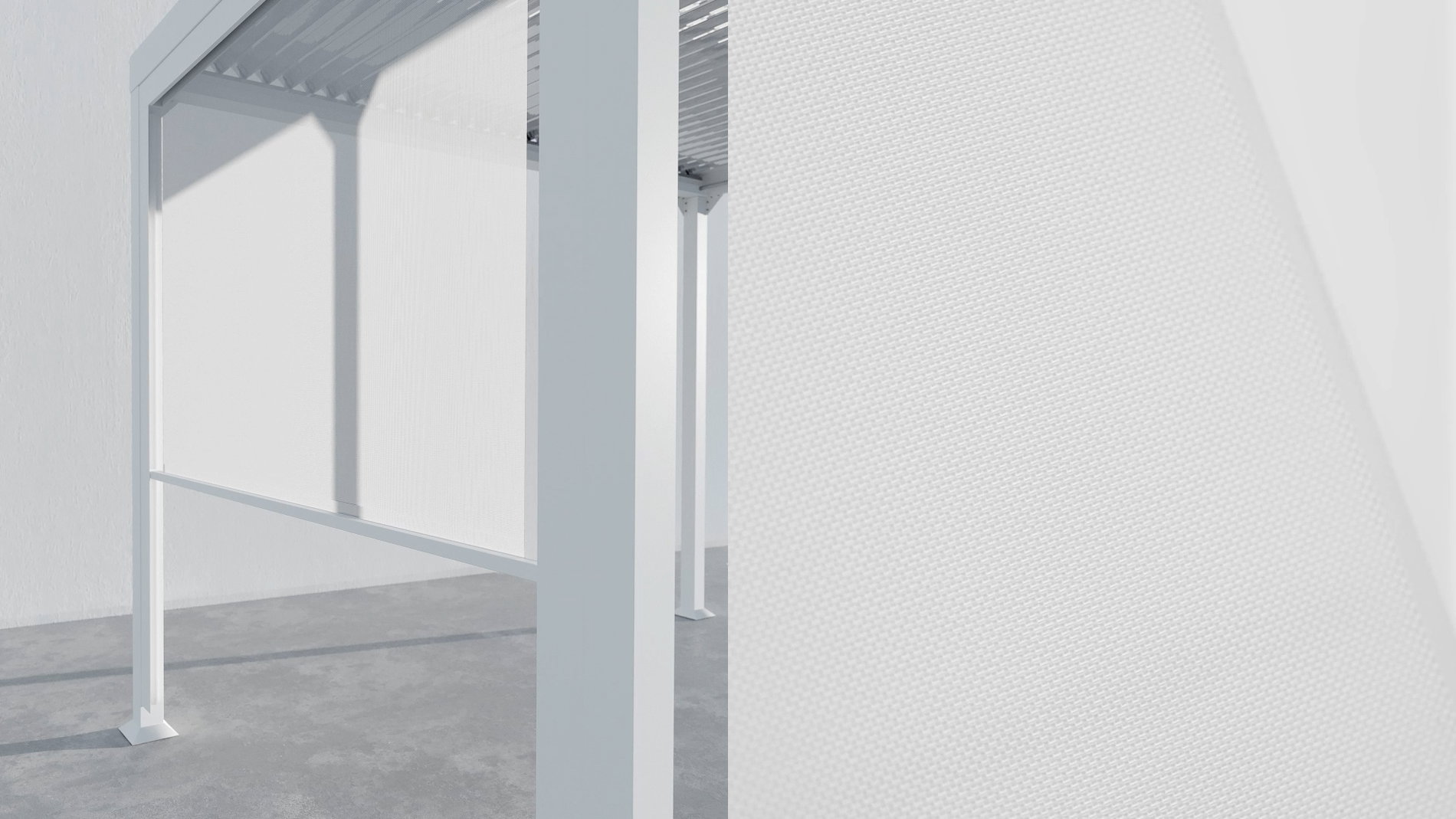 Textilene Weiss Nahaufnahme